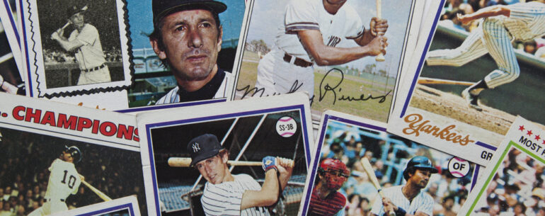 Feature image for Man Overseas Podcast episode titled Baseball Cards & Heroin for Kids